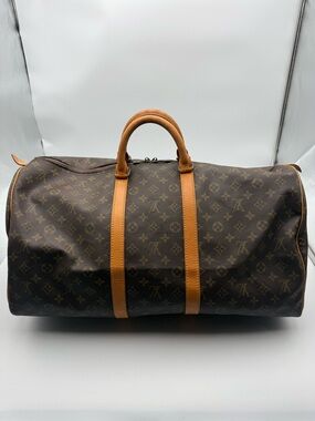 Louis Vuitton Brown Monogram Keepall 55